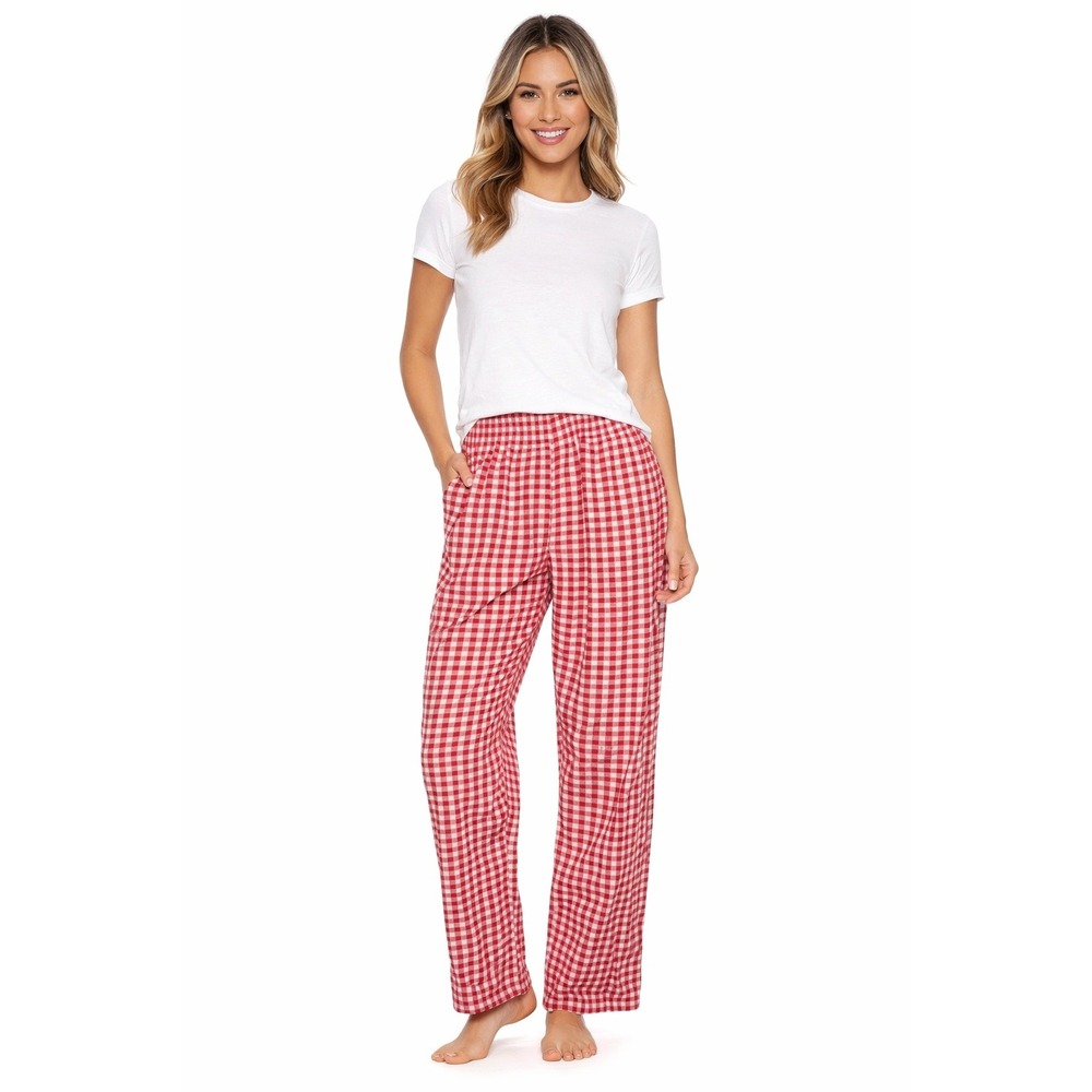 NWOT Grayson Threads Red White Gingham Pajama Pants S 100% Cotton